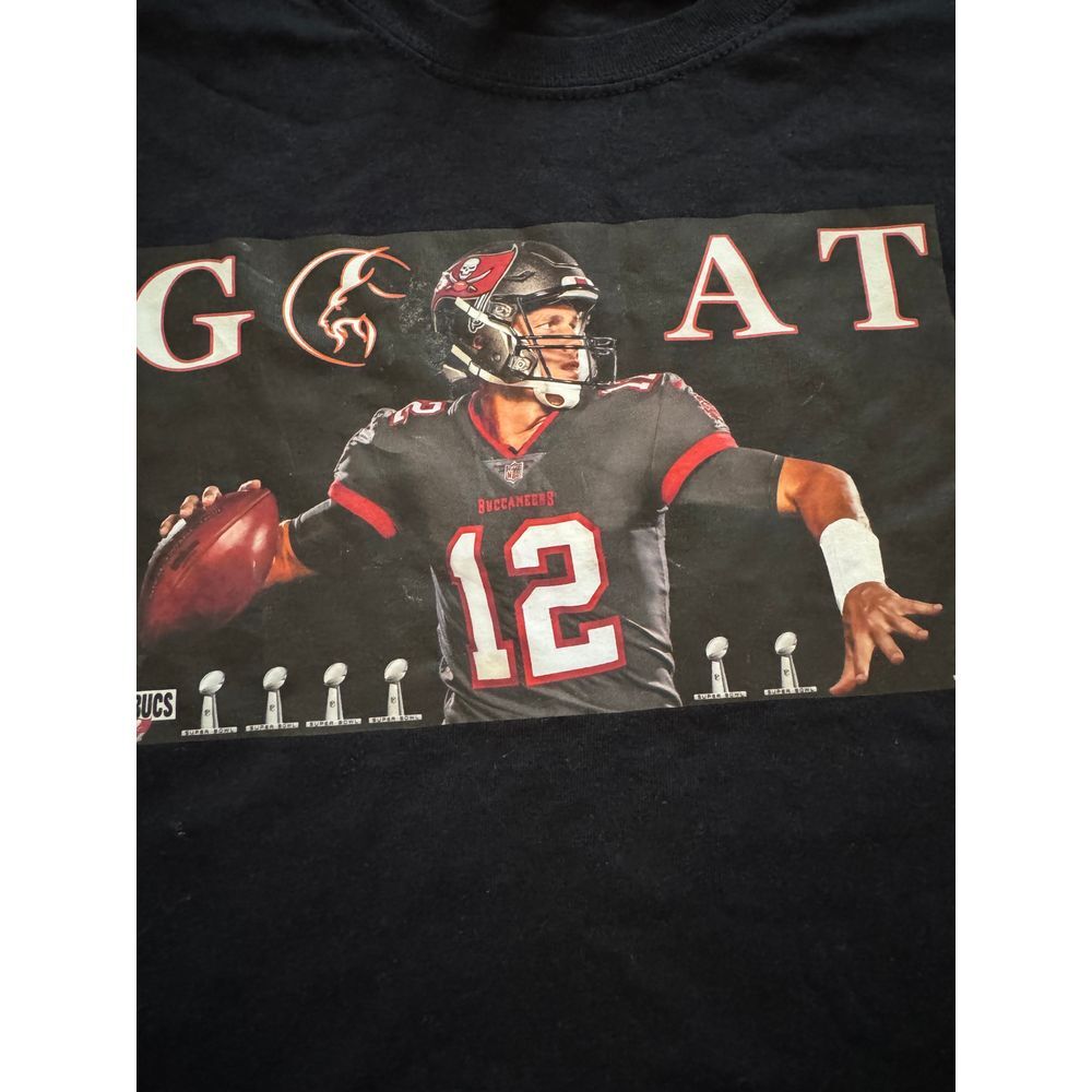 Brady Tampa Bay Buccaneers Graphic‎ T-Shirt Black Sz L